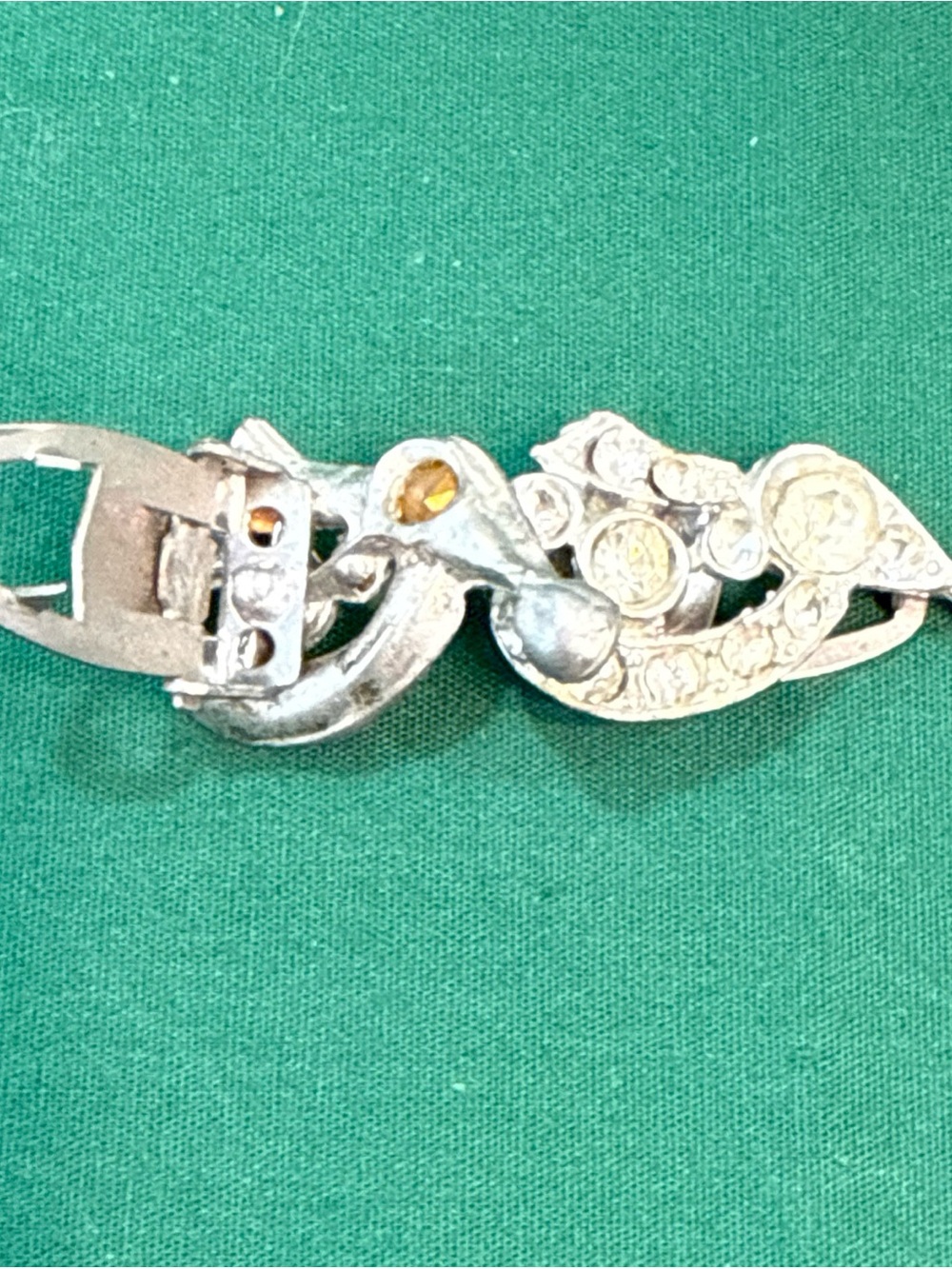 VTG Rhinestone Collar Clips. 18F - Picture 3 of 5